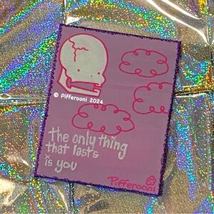 Original YOU(RSELF) cute skull clouds truism poetry painting